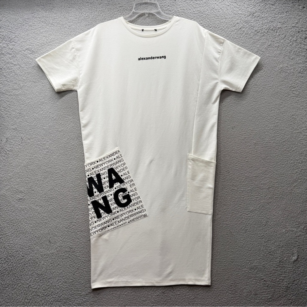 Alexander Wang White Short Sleeve Tee Minimalist Design